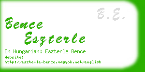 bence eszterle business card